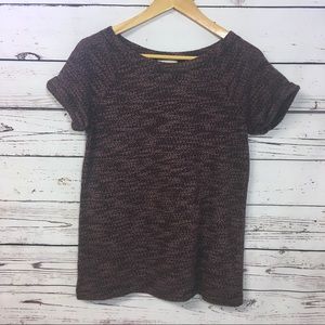 LOFT | marled short sleeve shirt/sweater